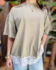 T-SHIRT OVER CON PIZZO