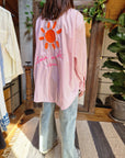 CAMICIA OVER CON DISEGNO SOLE