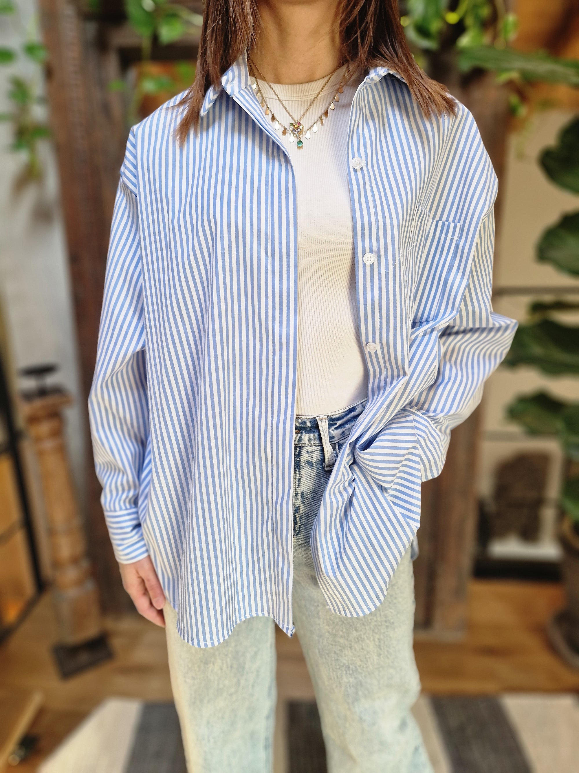 CAMICIA OVER SCRITTA "ST BARTH"