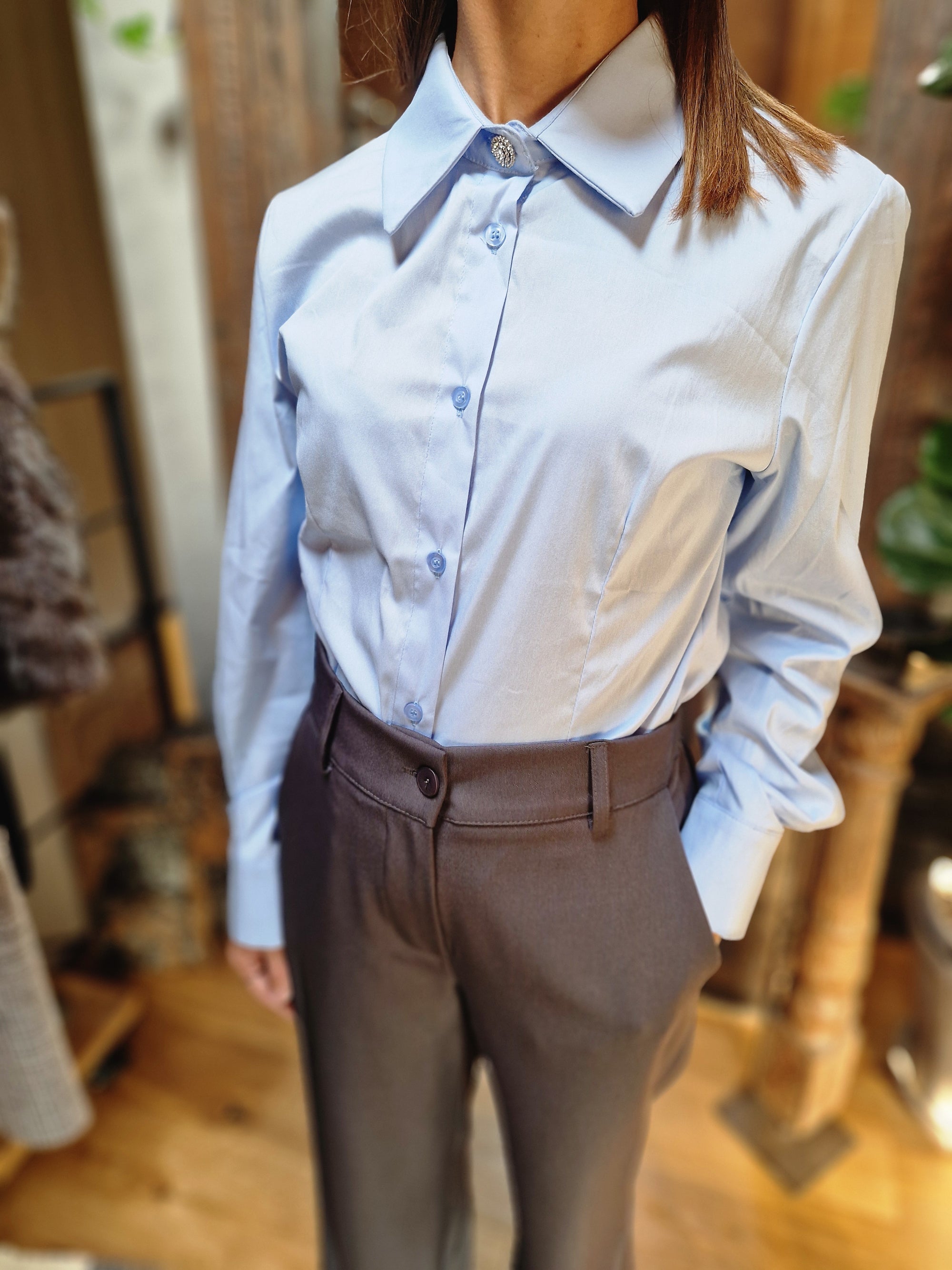 CAMICIA BOTTONE GIOIELLO