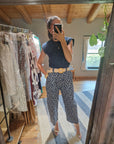 PANTALONI A POIS CON CINTURA