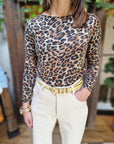 MAGLIA LEOPARDATA MANICHE LUNGHE