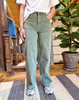 PANTALONE A GAMBA DRITTA VERDE