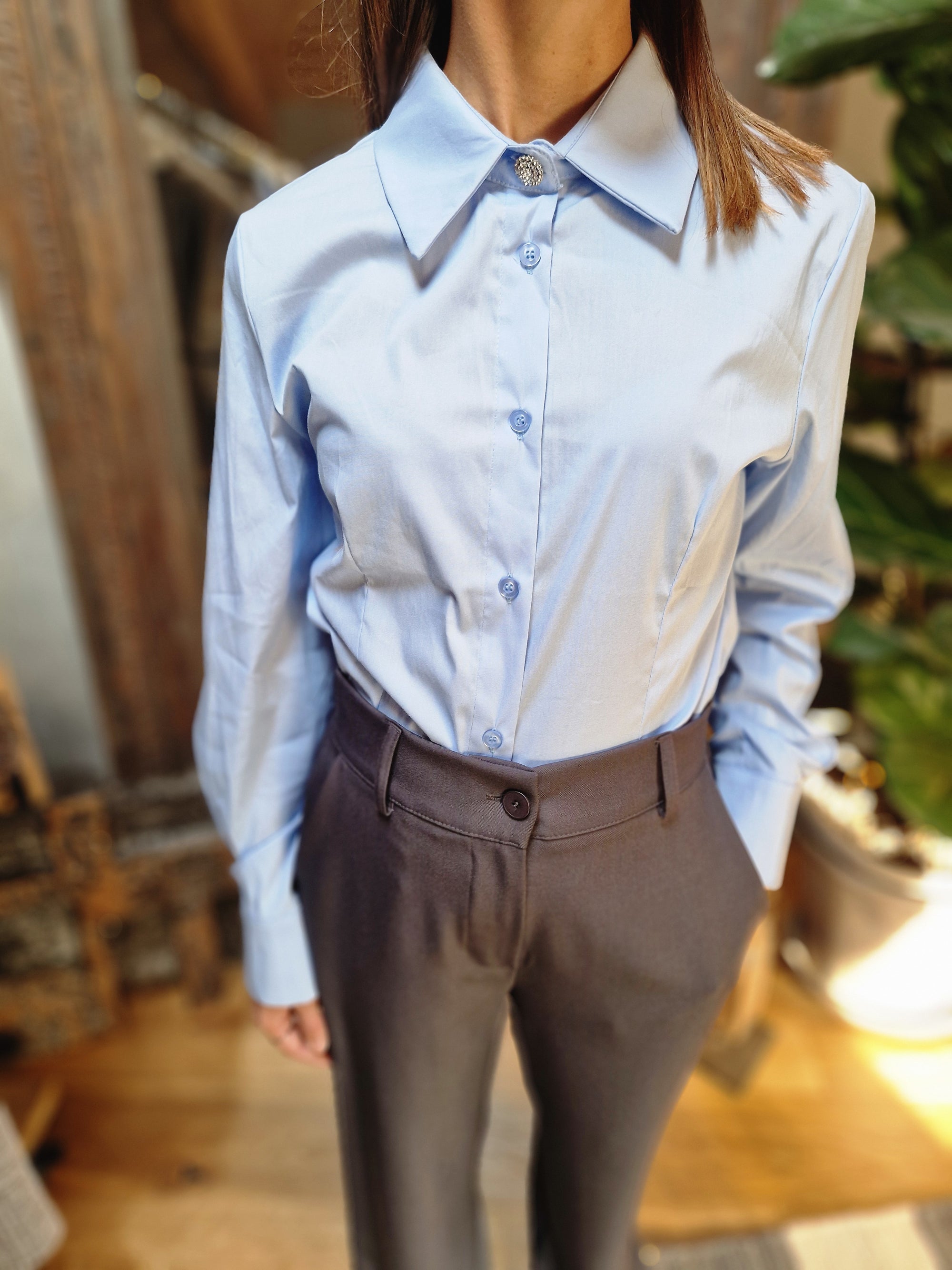 CAMICIA BOTTONE GIOIELLO