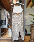PANTALONI A POIS CON CINTURA