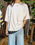T-SHIRT OVER CON PIZZO