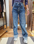 JEANS DRITTO CON RISVOLTO