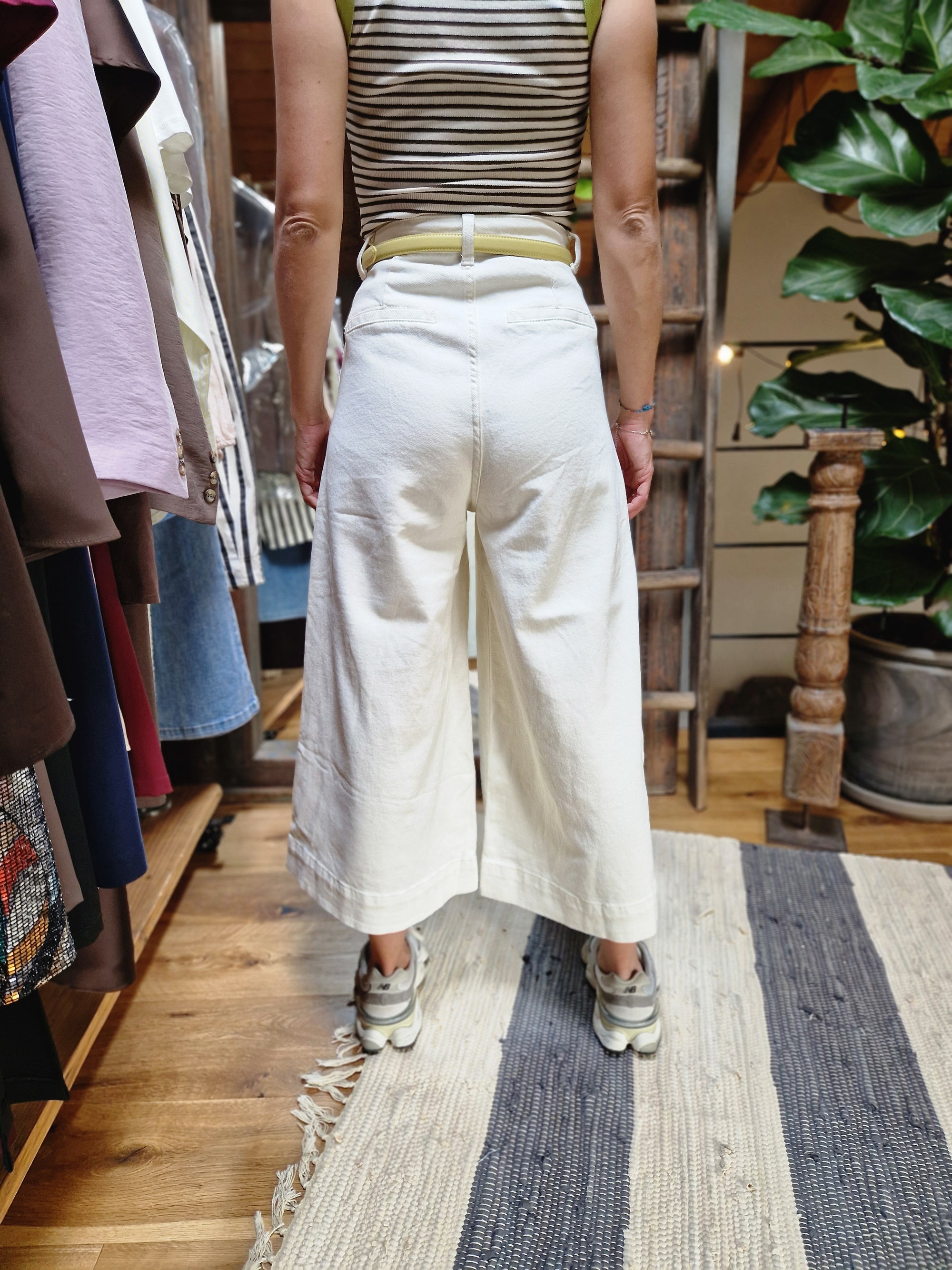 JEANS CULOTTE PANNA