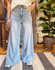 JEANS WIDE-LEG A VITA ALTA