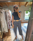 PANTALONI A POIS CON CINTURA
